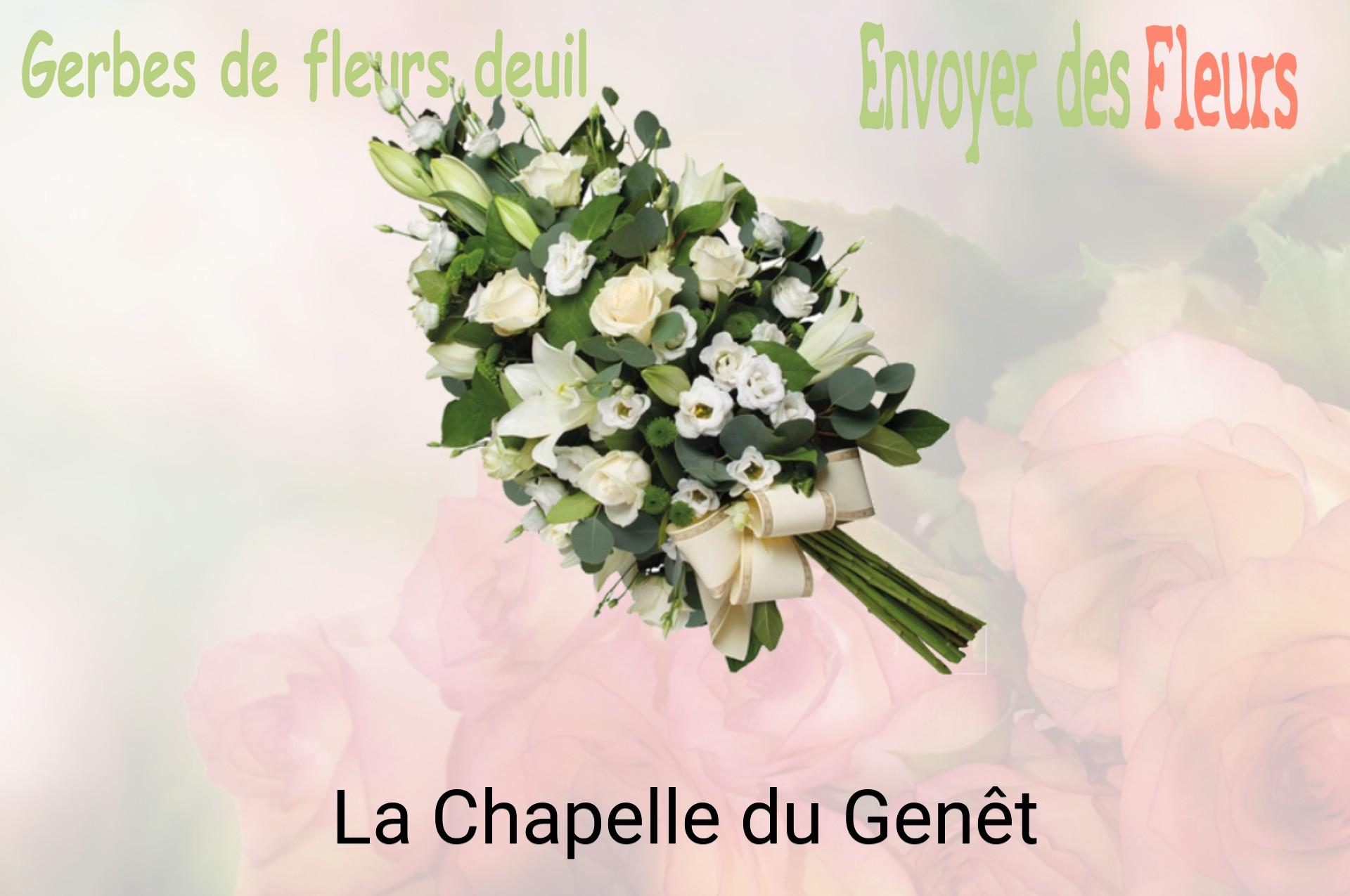 Gerbe de fleurs de deuil livrée à La Chapelle-du-Genêt